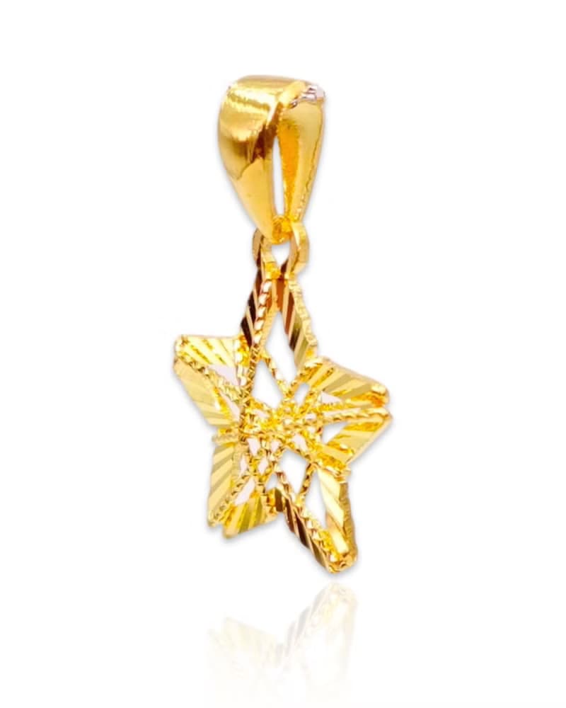 寶麗金珠寶-閃耀之星黃金墜子