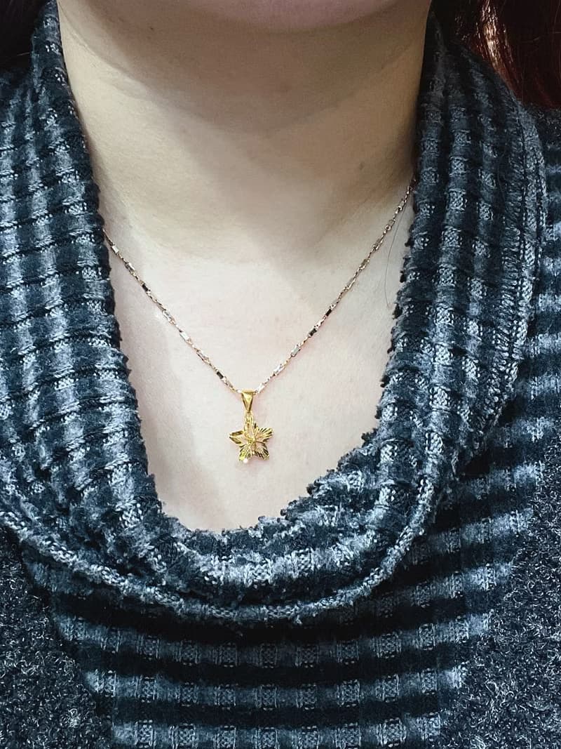 寶麗金珠寶-閃耀之星黃金墜子