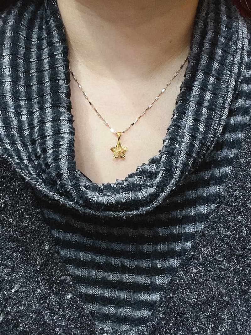 寶麗金珠寶-閃耀之星黃金墜子