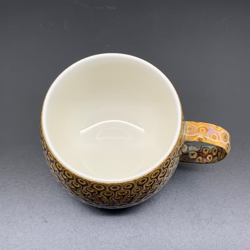 孔雀開屏 咖啡杯 280ml 邱毓寧 鶯歌 A6-01
