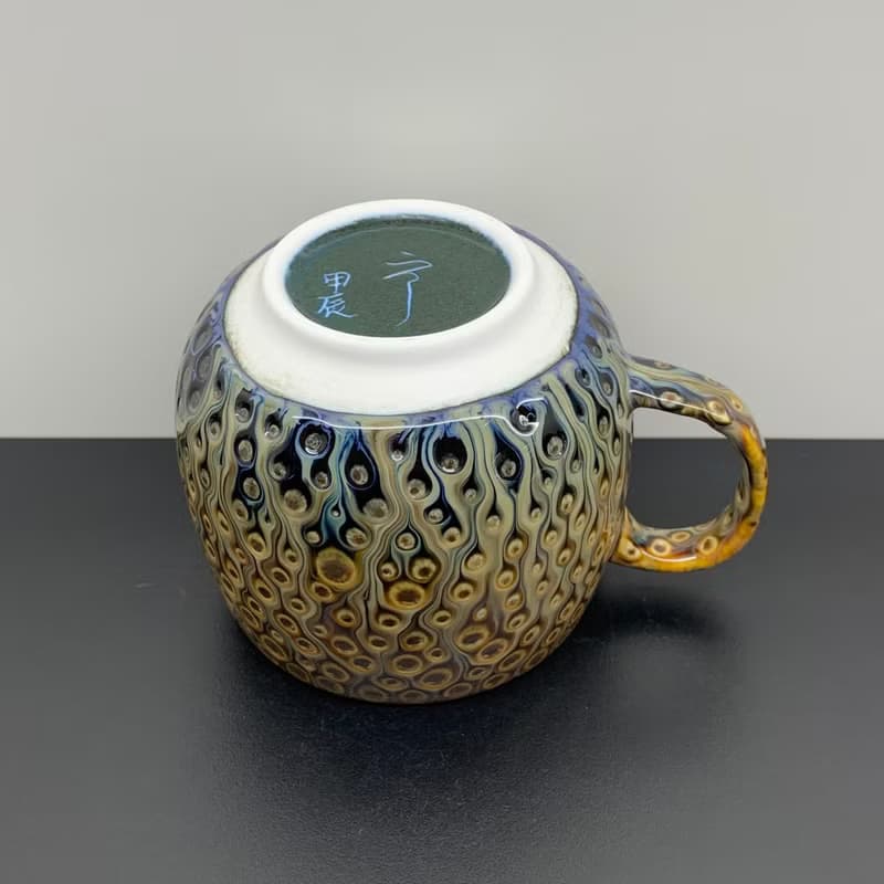孔雀開屏 咖啡杯 280ml 邱毓寧 鶯歌 A6-01