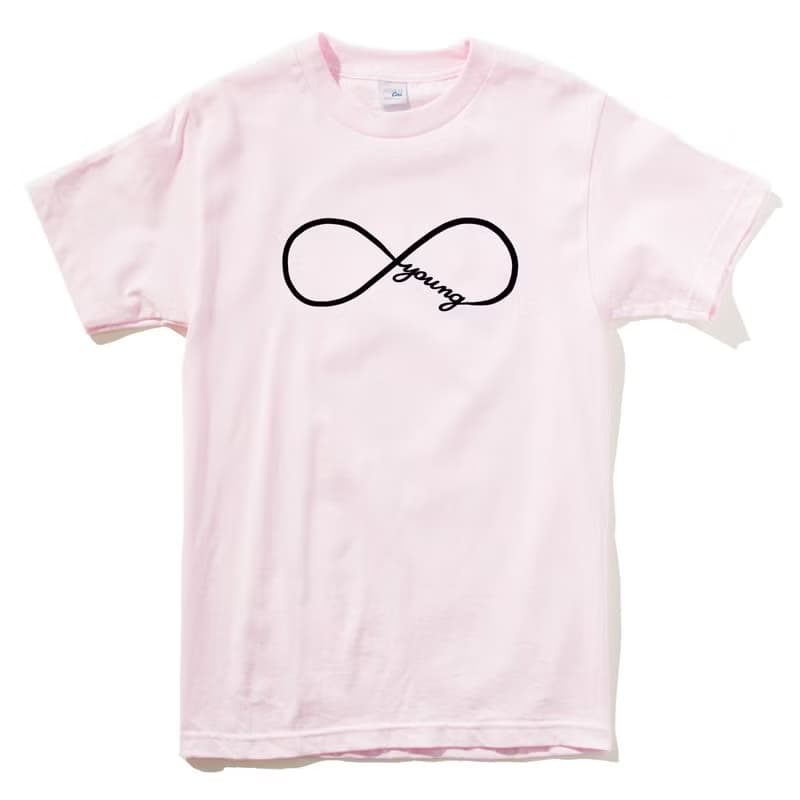 Forever Young infinity #2 短袖T恤 淺粉色 永遠年輕 文青禮物