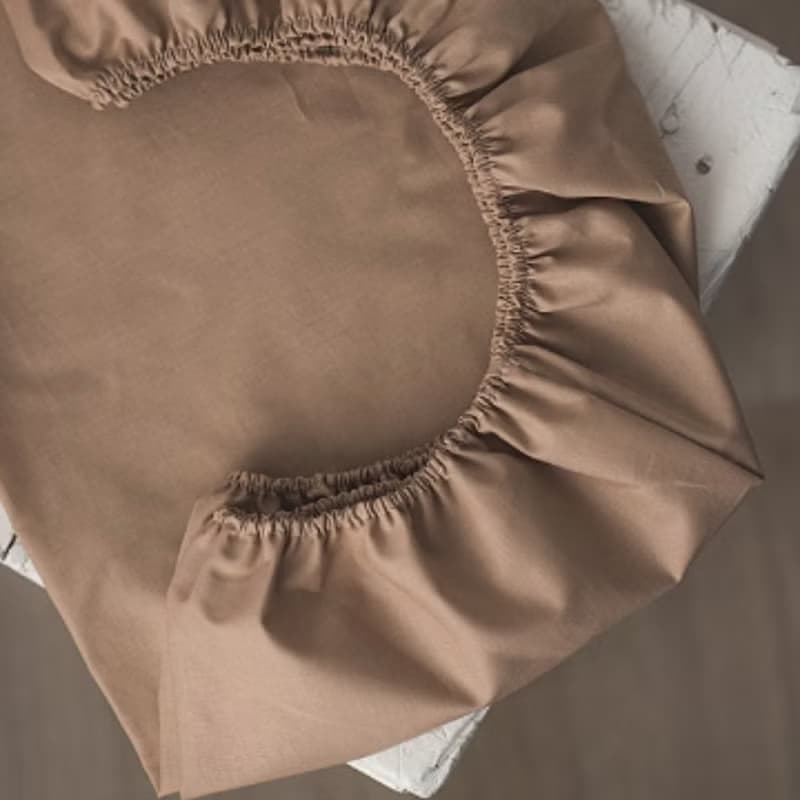 Cacao minimalistic baby crib fitted sheet - Cot sheet fitted with elastic