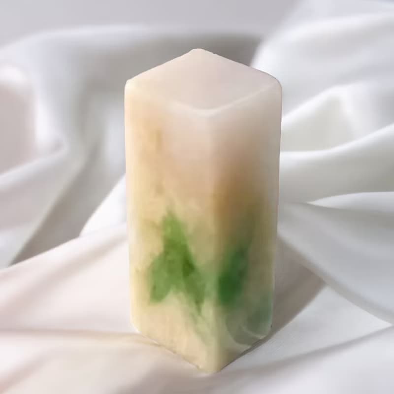 三彩翡翠玉印章 | 天然緬甸玉A貨翡翠 | 送禮