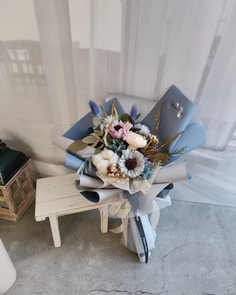 情人節韓式花束 -  永生花乾燥 畢業花束畢業 老師禮物