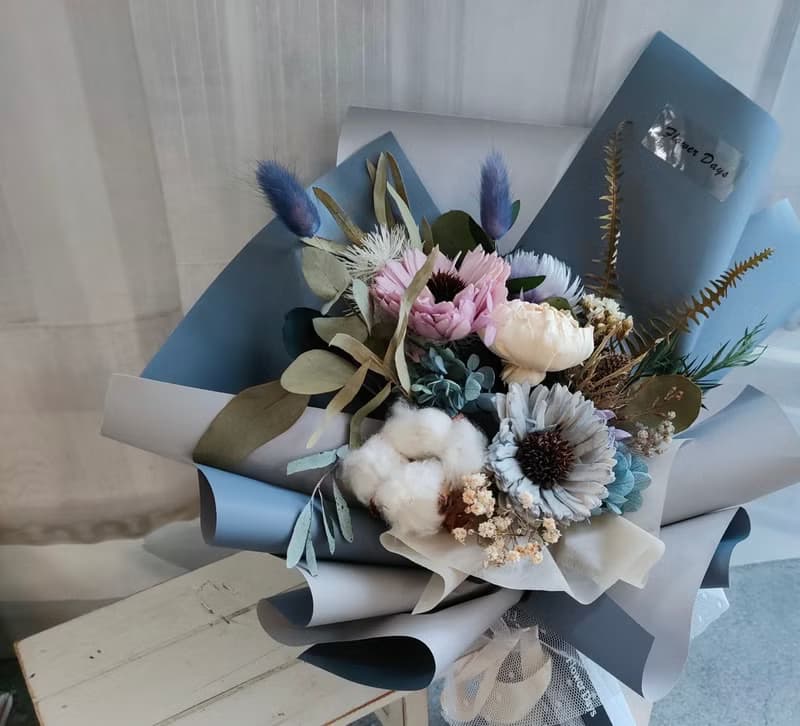 情人節韓式花束 -  永生花乾燥 畢業花束畢業 老師禮物