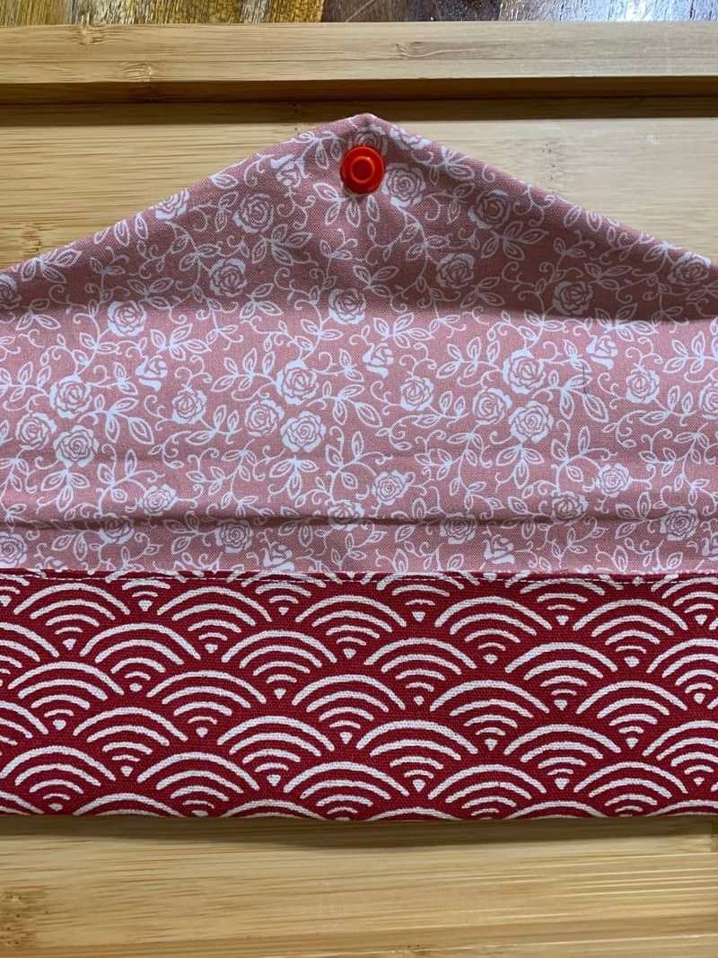文青風環保筷袋 ~微熱山丘 典雅磚紅 收納 手作餐具袋 交換禮物