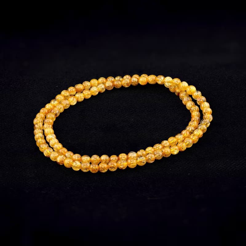 寶麗金珠寶-天然鈦晶三圈手鍊