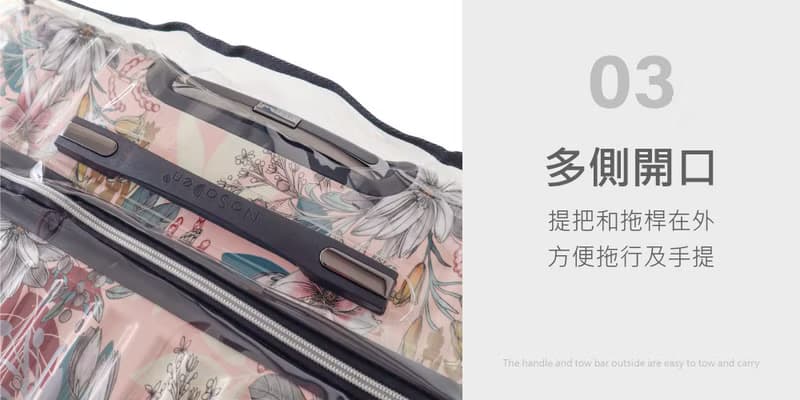 NaSaDen納莎登 新無憂二代用免脫拉鏈開箱行李箱 霧面保護套