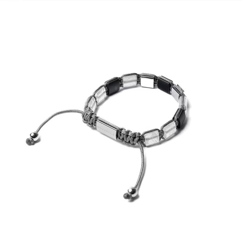 【NOUVELLE】weave | 白水晶。黑瑪瑙手鍊