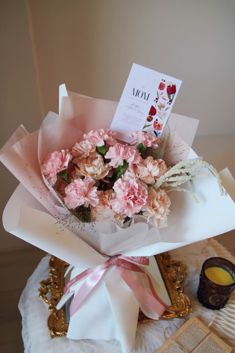 閃耀焦點E人媽媽系列 滿滿康乃馨鮮花束 (淡粉)