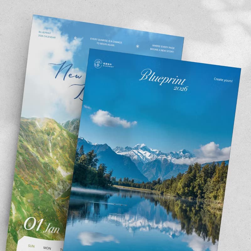【Buleprint 2026月曆】Where every page begins a new story.