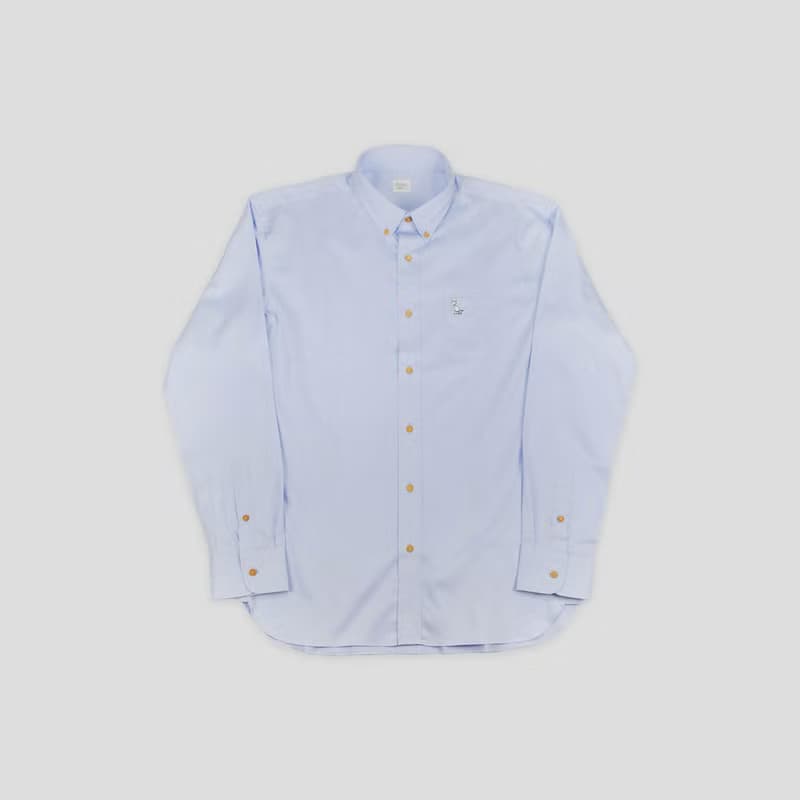 (SIZE S) CAT // blue polka dot // men shirt slim fit