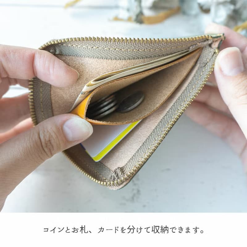 コインケース 【 シュリンクレザー Mild 】 ナチュラル コンパクト 姫路レザー 革 母の日 HS14K