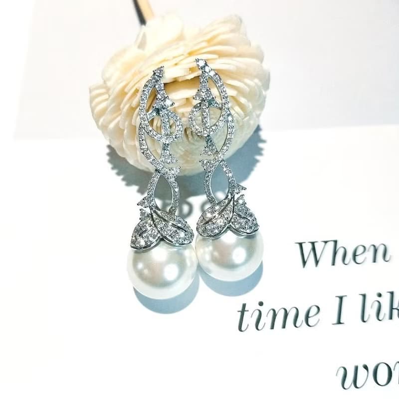 I JEWELRY 璀璨經典小番茄頂級鋯石珍珠純銀耳環 附純銀保證卡