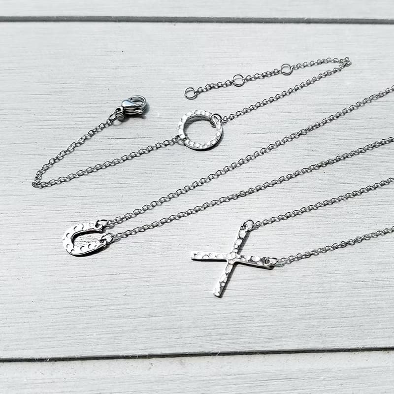 聖誕 交換禮物起司圈 316L鈦鋼凹壓圈圈細版手鍊 禮盒裝