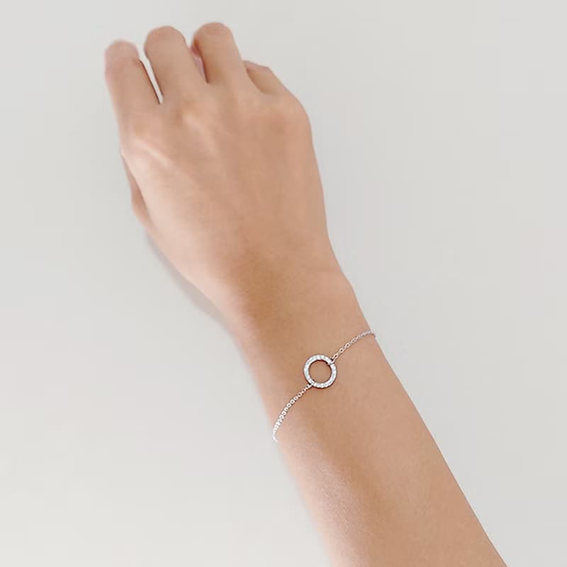 聖誕 交換禮物起司圈 316L鈦鋼凹壓圈圈細版手鍊 禮盒裝