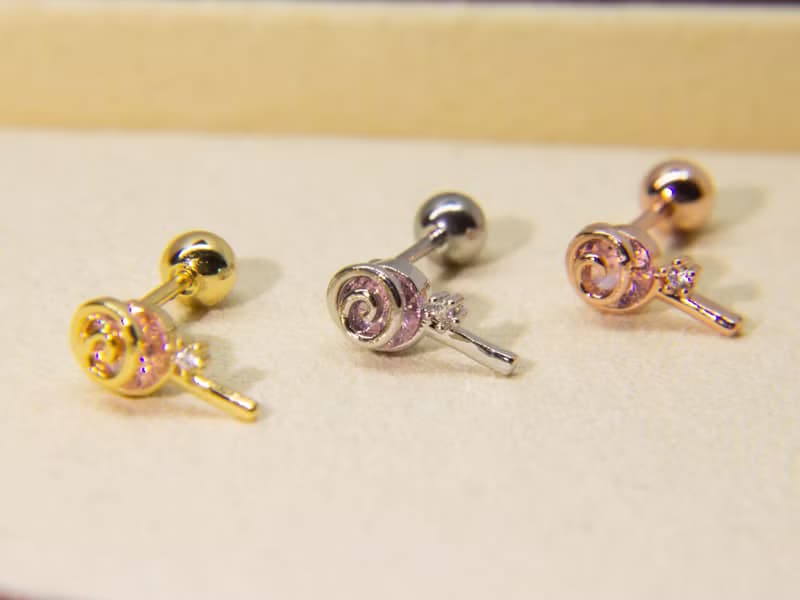 棒棒糖耳環 | 小清新飾品 | 清新耳釘 |  糖果耳環 | 甜點飾品