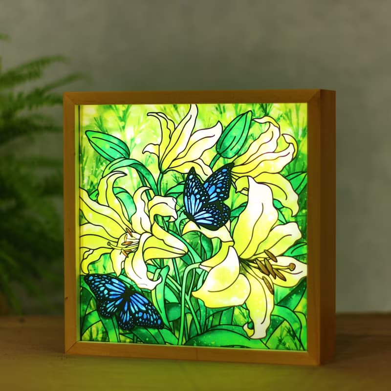 【繽紛花境】玻璃相框燈-8吋/禮品/喬遷禮/畢業/老師/生日/母親節