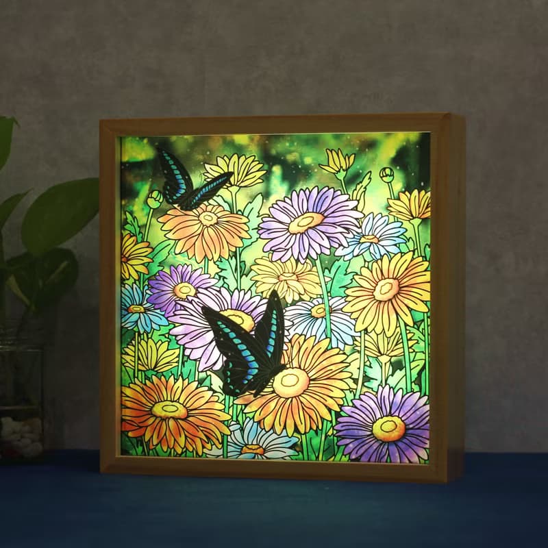 【繽紛花境】玻璃相框燈-8吋/禮品/喬遷禮/畢業/老師/生日/母親節