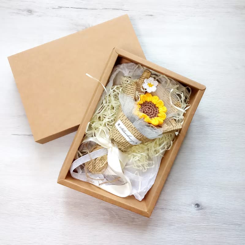 向日葵迷你花束禮盒 生日禮物 情人節 母親節 送閨蜜 交換禮物
