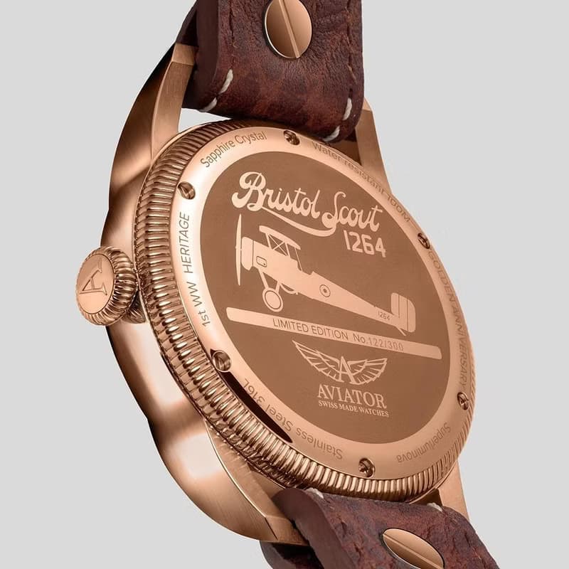 布里斯托偵察機 RISTOL SCOUT 小秒針機械腕錶