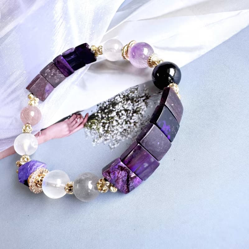 紫色舒俱萊手排設計 紫超七 兔毛 寧靜療癒健康