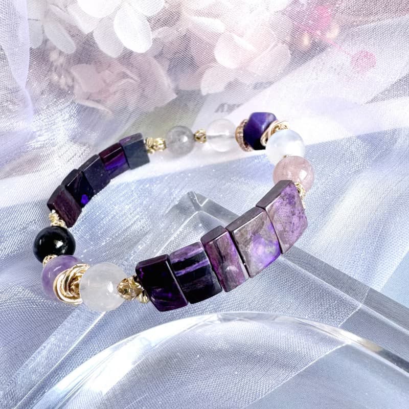 紫色舒俱萊手排設計 紫超七 兔毛 寧靜療癒健康