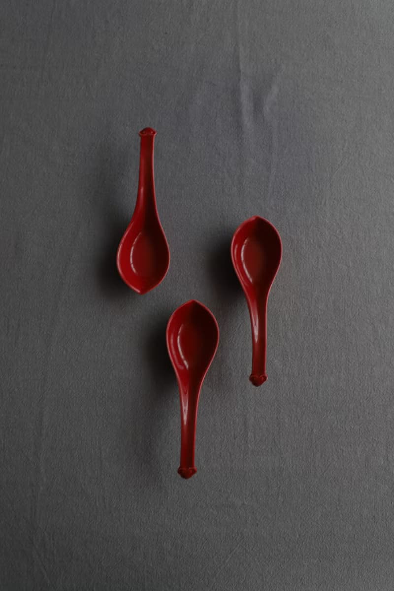 花瓣勺子   餐具配件  高溫顏色釉  兩色款