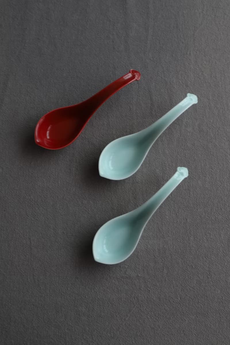 花瓣勺子   餐具配件  高溫顏色釉  兩色款