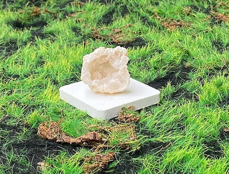 天然原礦晶瑩剔透招財瑪瑙白晶洞 招財開運 快速出貨 風水擺件