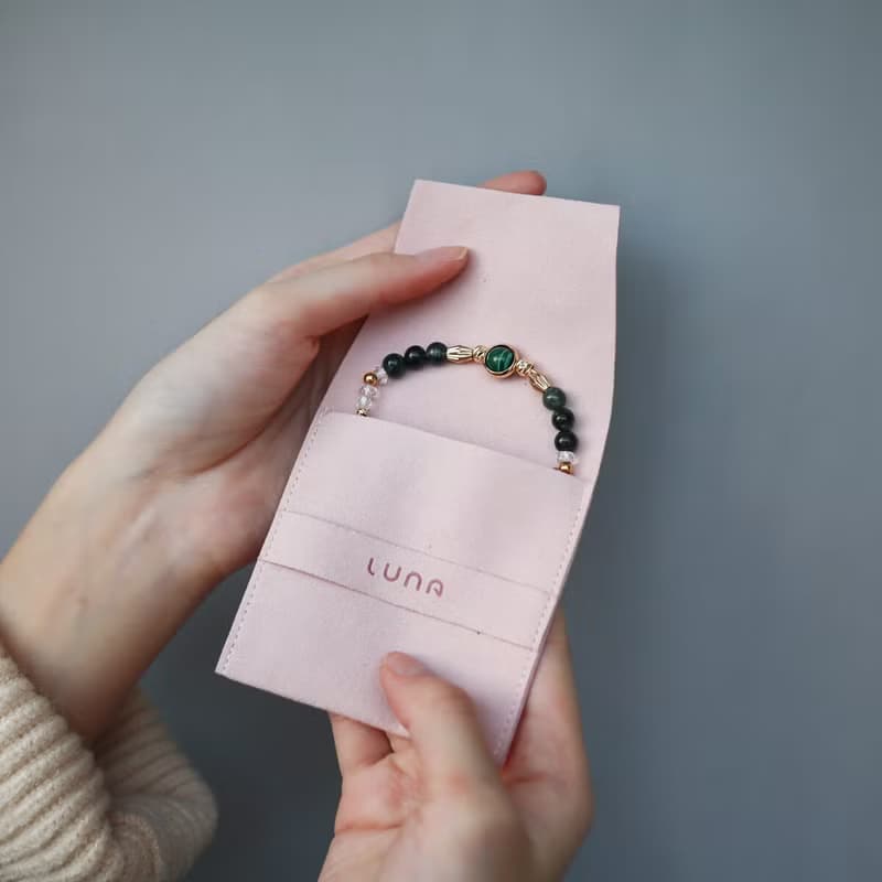 植感生活 | A41孔雀石水草瑪瑙白水晶手鍊