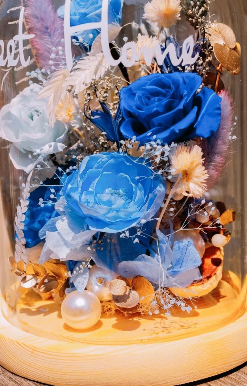 Sweet Home永生花玻璃盅 喬遷禮物 永生花玻璃盅 畢業 母親姊