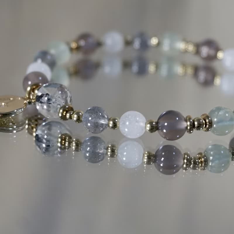 ll 月光葡萄莊園 ll 赫基蒙 月光石 拉長石 紫玉 葡萄石 BR-00014