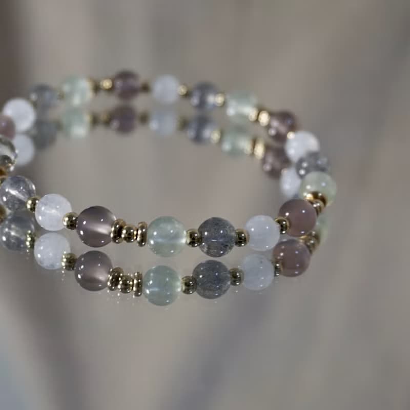 ll 月光葡萄莊園 ll 赫基蒙 月光石 拉長石 紫玉 葡萄石 BR-00014