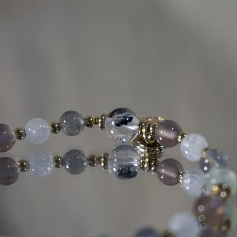 ll 月光葡萄莊園 ll 赫基蒙 月光石 拉長石 紫玉 葡萄石 BR-00014