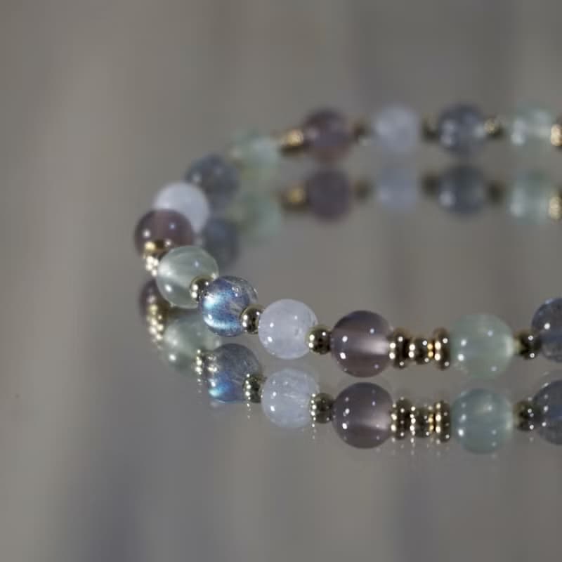 ll 月光葡萄莊園 ll 赫基蒙 月光石 拉長石 紫玉 葡萄石 BR-00014