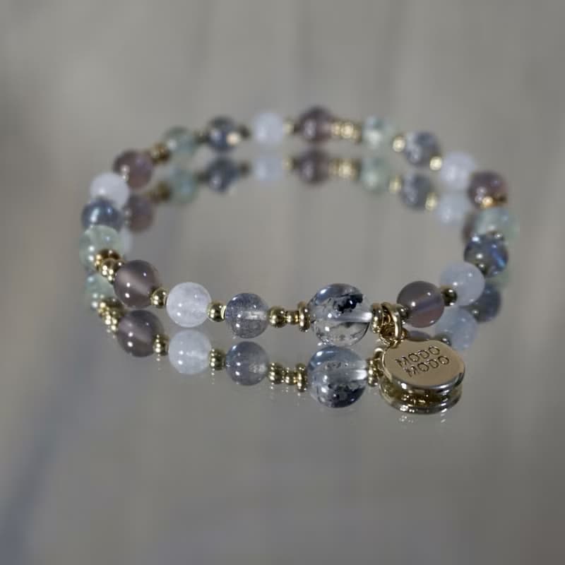 ll 月光葡萄莊園 ll 赫基蒙 月光石 拉長石 紫玉 葡萄石 BR-00014