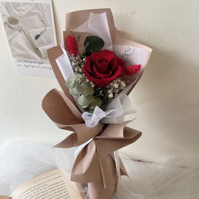 情人節限定 永生花束 百元花束