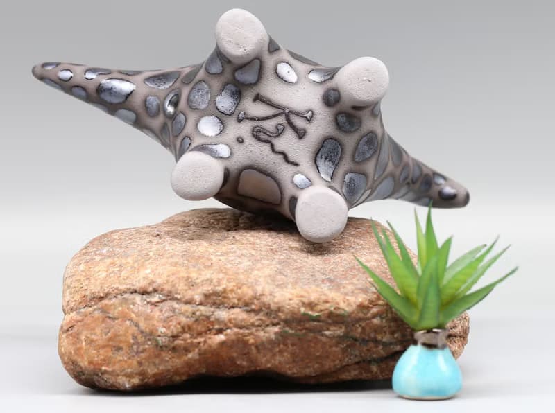 Handmade Ceramic Dinosaur Sculpture - Fantasy Table Art