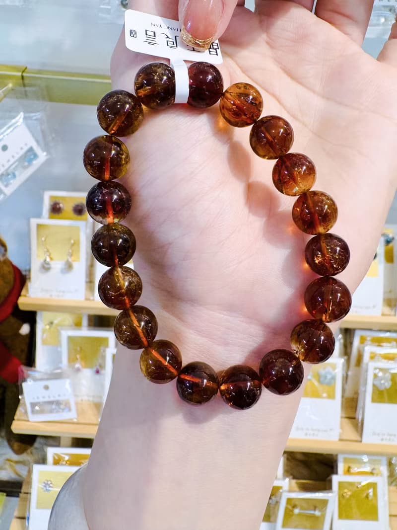 稀有金紅黃水晶水晶10.5mm31.33g主招財正財事業財運可打大證