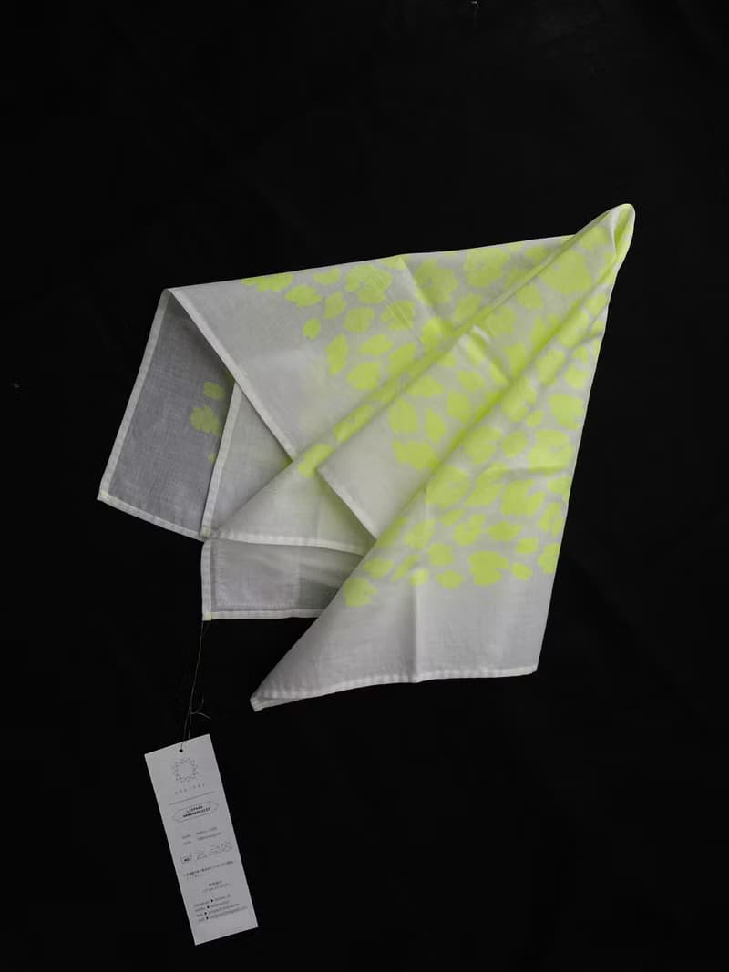 leopard handkerchief  neon yellow