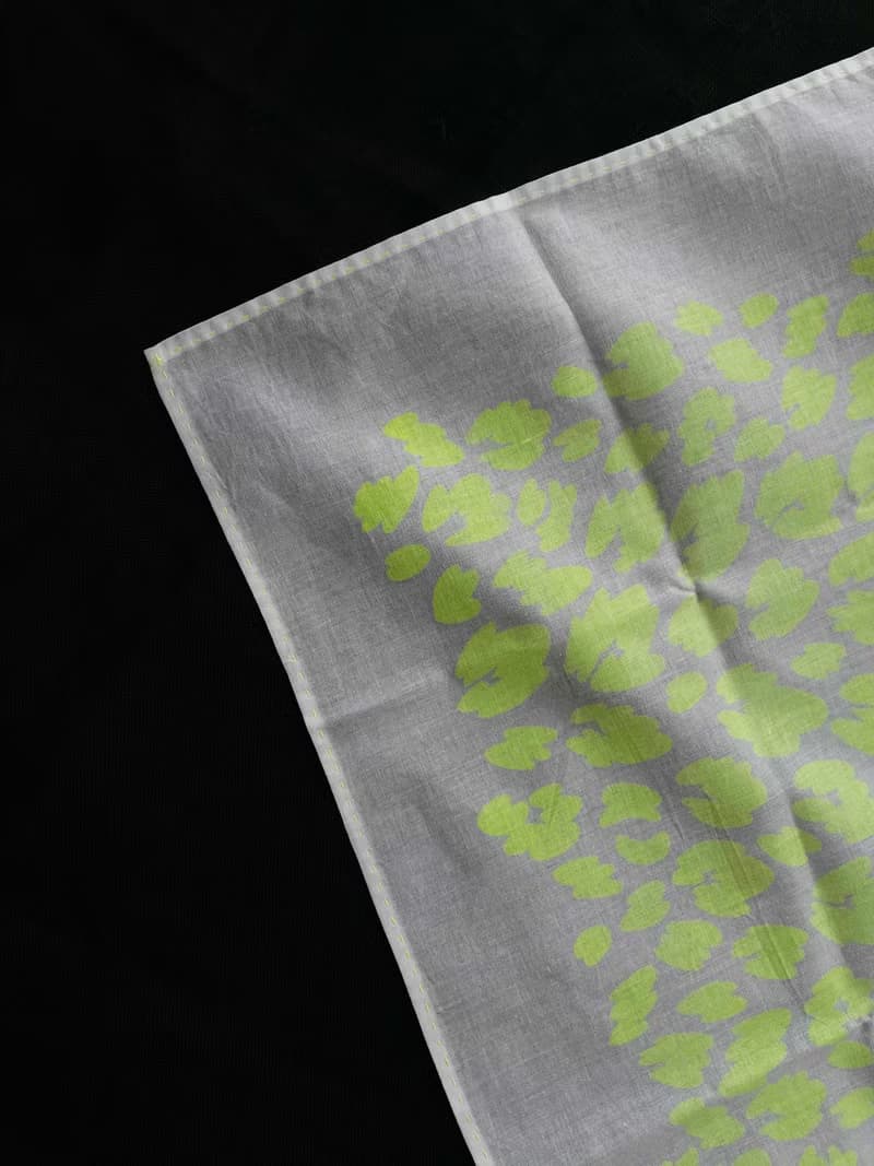 leopard handkerchief  neon yellow