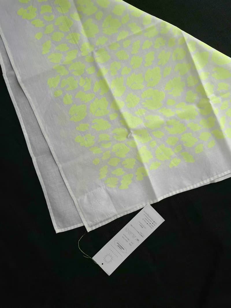 leopard handkerchief  neon yellow