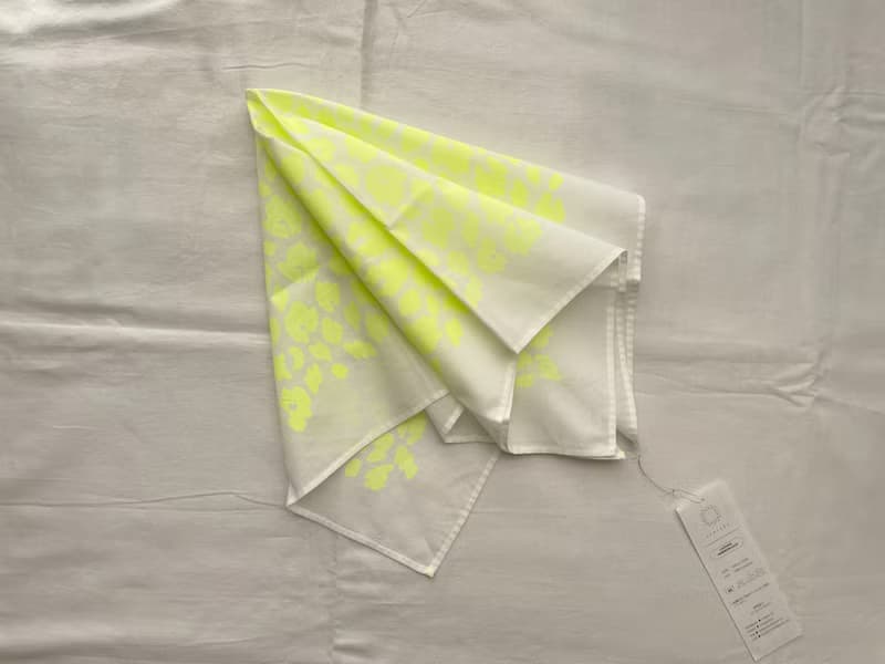 leopard handkerchief  neon yellow