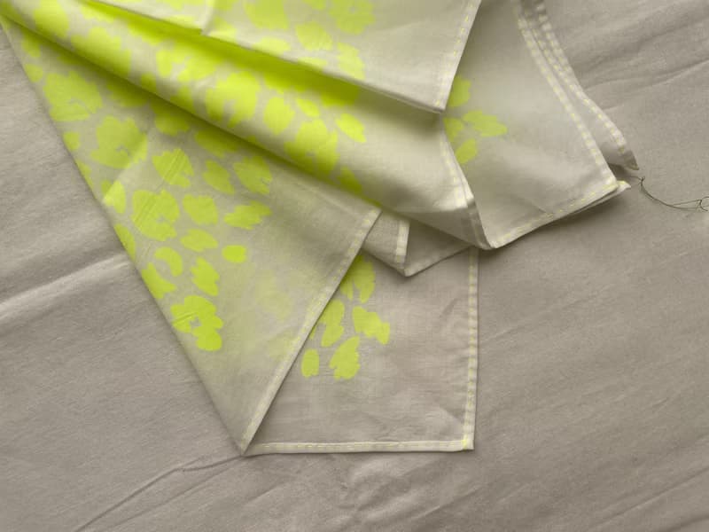 leopard handkerchief  neon yellow
