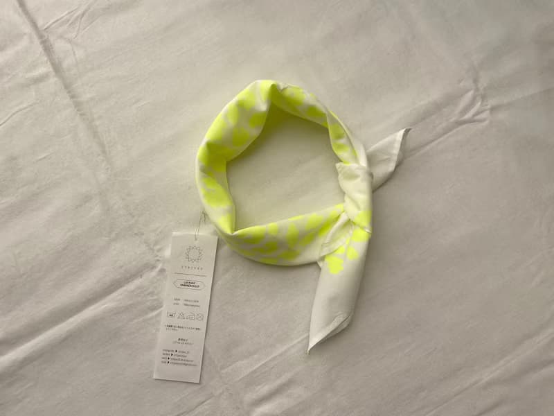 leopard handkerchief  neon yellow