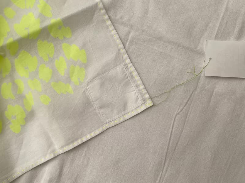 leopard handkerchief  neon yellow