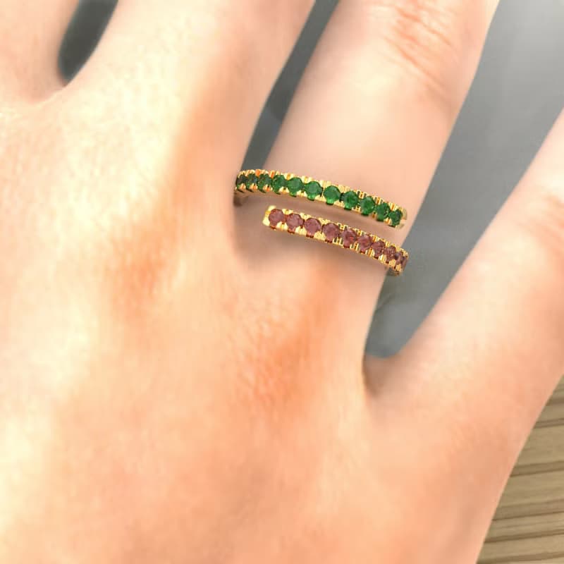 Minimal design ring Natural Ruby Ring made by Fine jewelry in Thailand