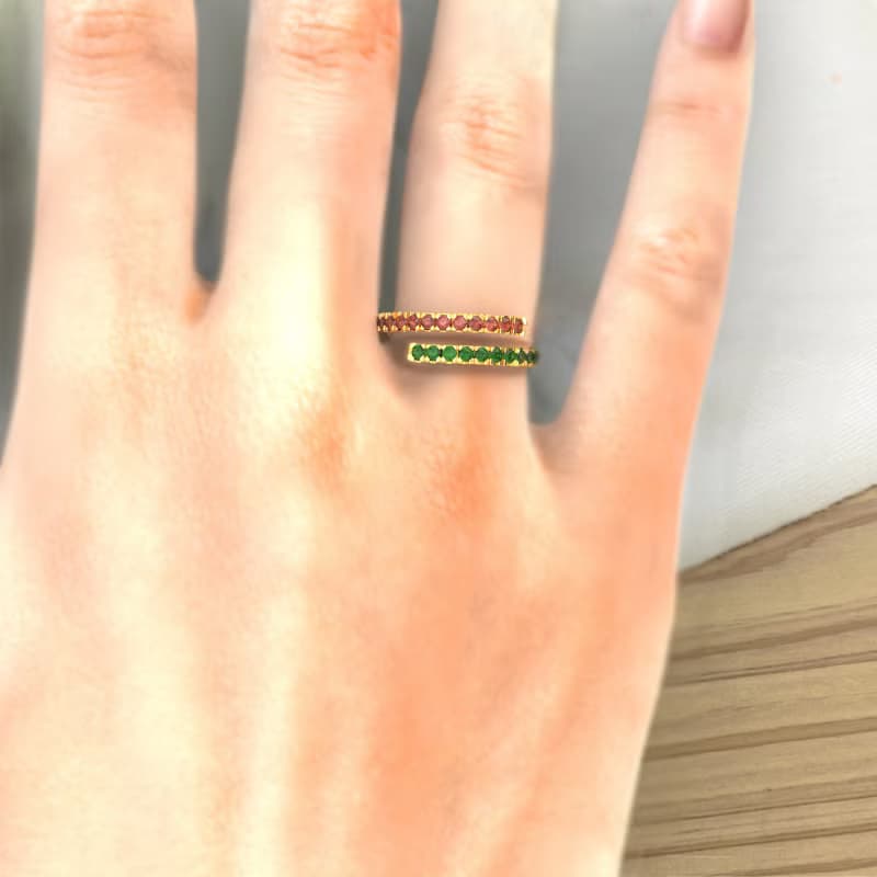 Minimal design ring Natural Ruby Ring made by Fine jewelry in Thailand